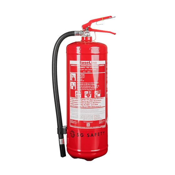 Brannslukker 6kg ABC pulver rød Baseline