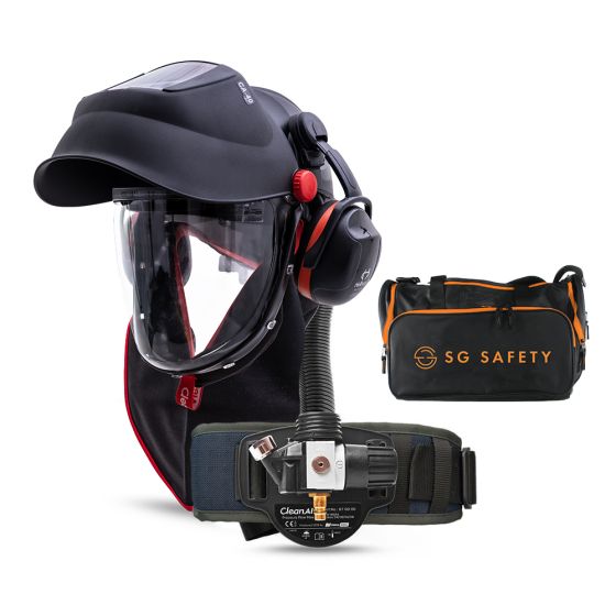 CleanAIR® systempakke Aker MMO, Stavanger : Pressure Flow Master inkl sveisehjelm Heimdall CA-40GW