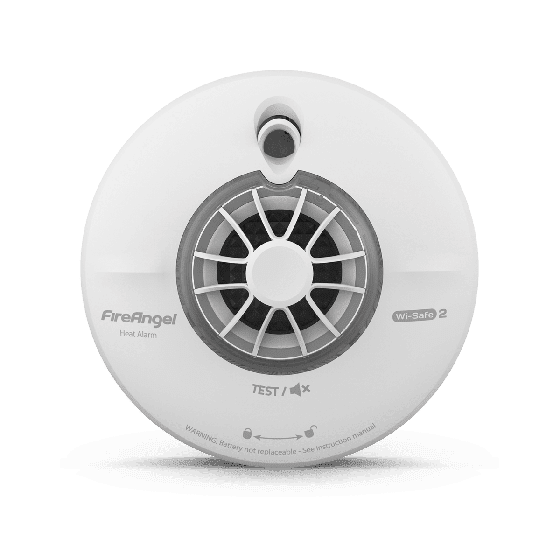 Temperaturalarm/ brannalarm Wi-Safe2 hvit nærbilde