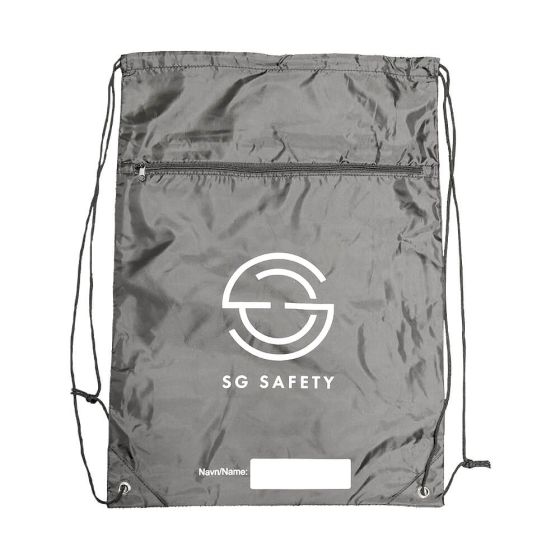 SG Safety oppbevaringsbag fremside med logo