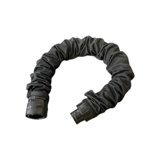 Pusteluftslange Tecmen fra viftemotor til hjelm sort front