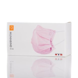 Munnbind rosa pakke med 50 stk front