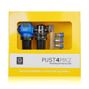Filterkasse for pusteluft med 4 uttak
